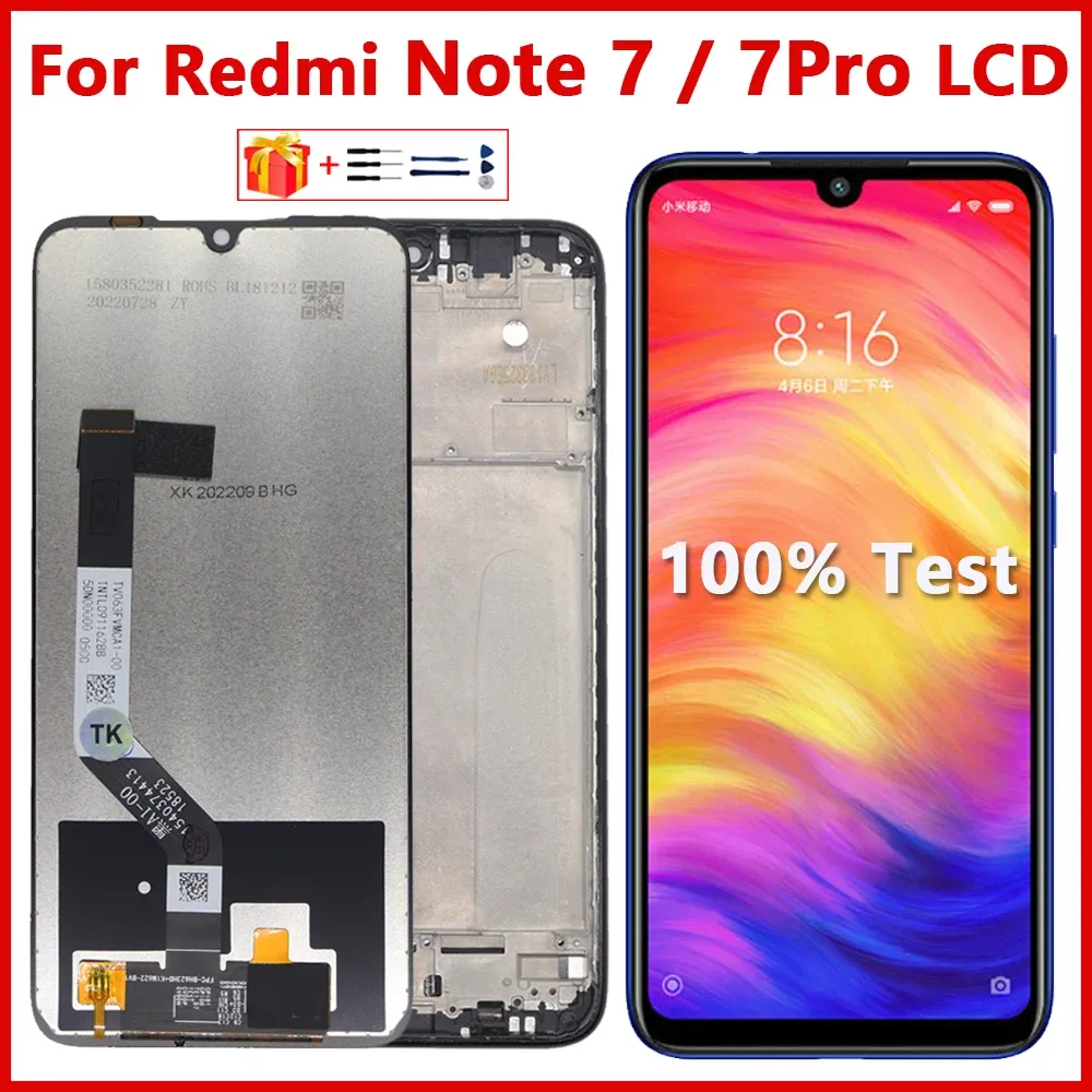 Blade für Xiaomi Redmi Anmerkung 7 LCD -Touch -Digitalisierer für Redmi Note 7 Pro Display -Bildschirm M1901F7H M1901F7G Assembly Ersatzteile Teile