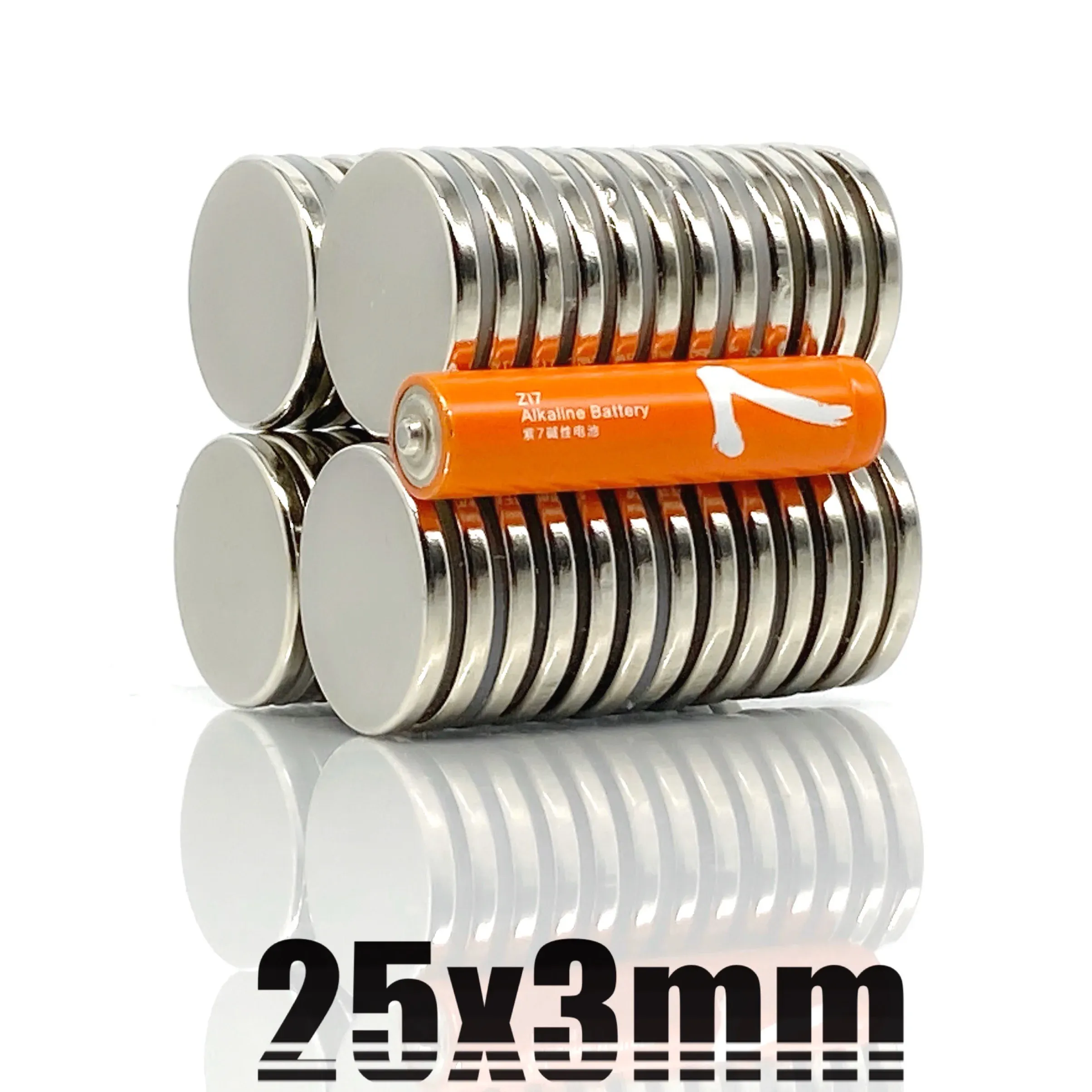 Controls 2/5/10/20 Pcs 25x3 Round Ndfeb Neodymium Magnet N35 Super Powerful Imanes Permanent Magnetic Disc 25*3