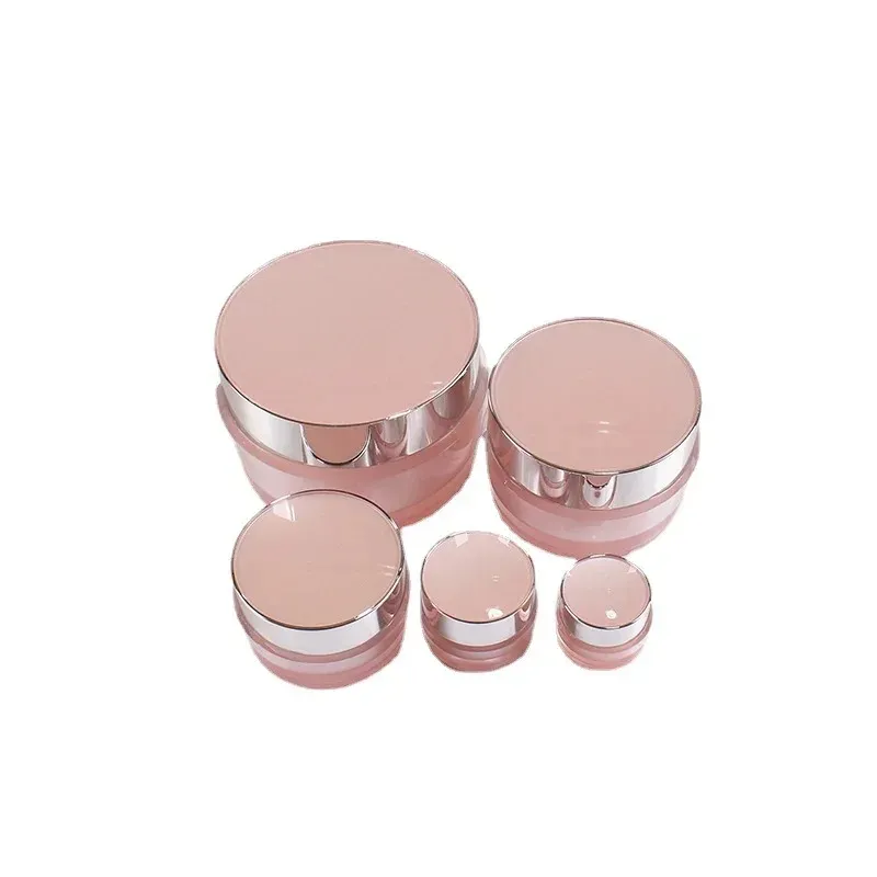 new 5g/15g Empty Eye Face Cream Jar Body Lotion Packaging Bottle Travel Acrylic Pink Container Cosmetic Makeup Emulsion Sub-bottle for