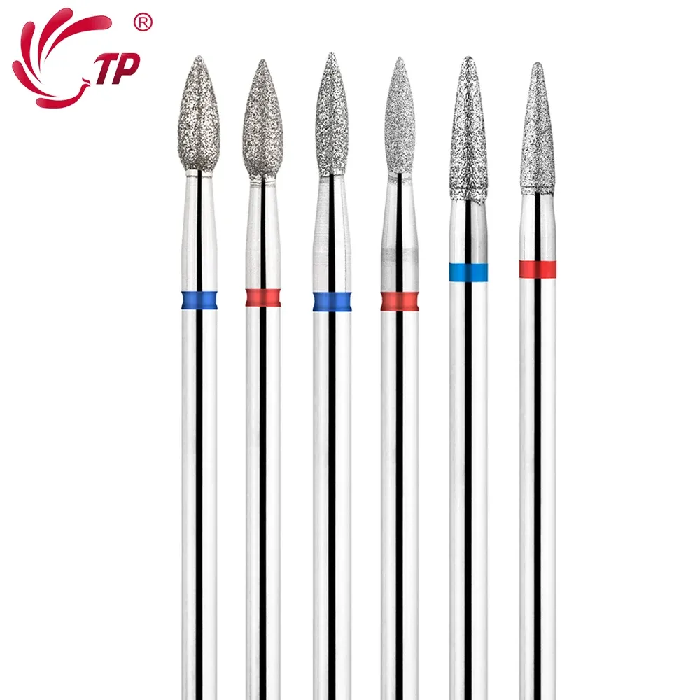 Биты TP 2PCS Drill Bits Bits Diamond Burrs Brinting Bits Accessories для гелевого лака для ногтей маникюр ногтей.