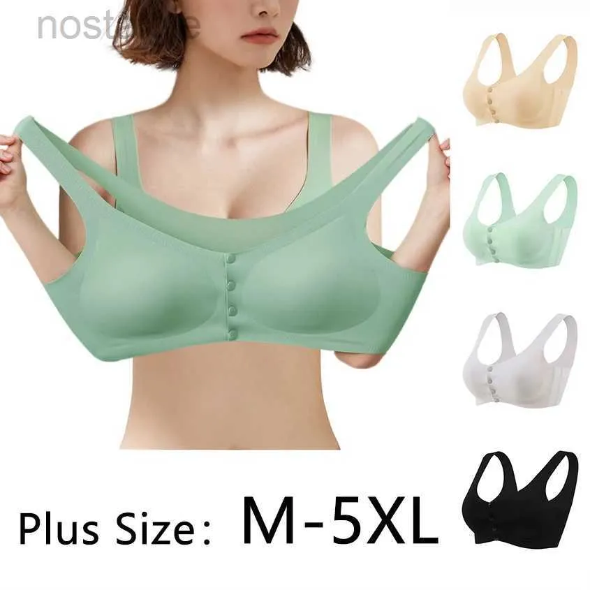 Maternity Intimates Plus Size Breastfeeding Bras Maternity Nursing Bra Feeding Nursing Underwear Clothes For Pregnant Women Seamless Ice Silk Bra d240426