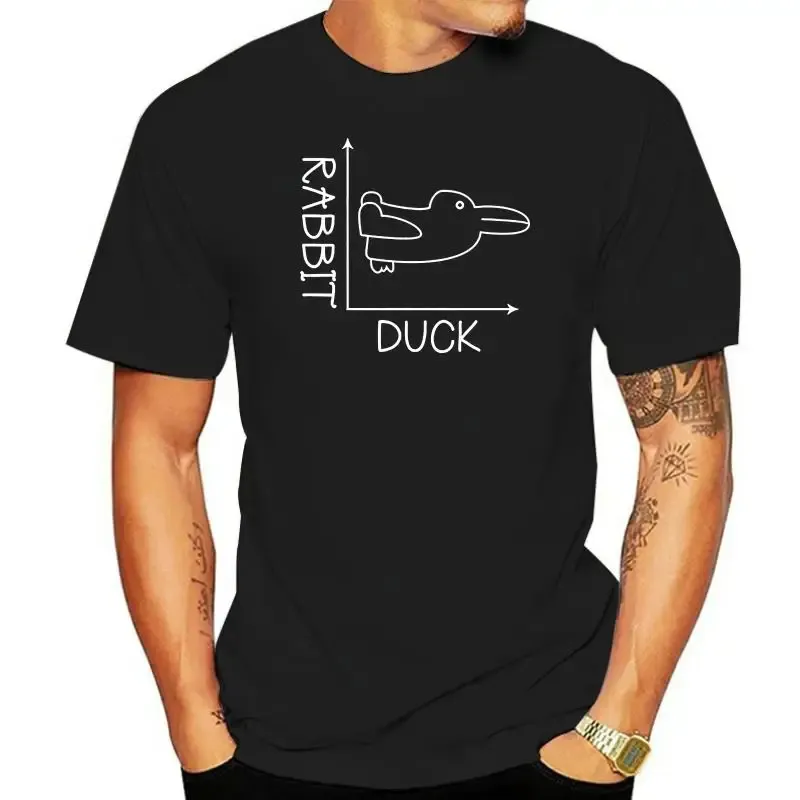 T-Shirts fashion T shirt men Fun Math T Shirt Duck Rabbit Graph 2022 New Arrival Cool Slim Fit Letter Sports man's T shirt