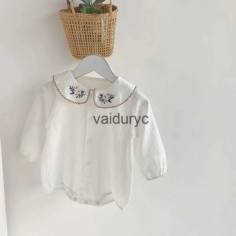 Rompers幼児の女の子のジャンプスーツ服の新生児服のシャツボディスーツH240429