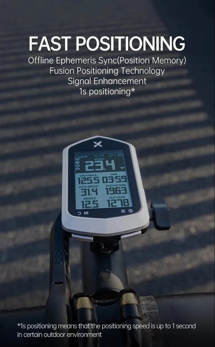 XOSS NAV 2.4 ''écran HD ordinateur de vélo sans fil cyclisme GPS compteur de vit
