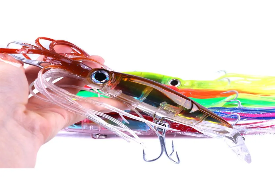 6pcsLot 14cm40g Lifelike Fishing Lure Set Artificial Wobbler Jig Squid Lure for Tuna Bass Hard Bait Saltwater Fishing Lure9231360