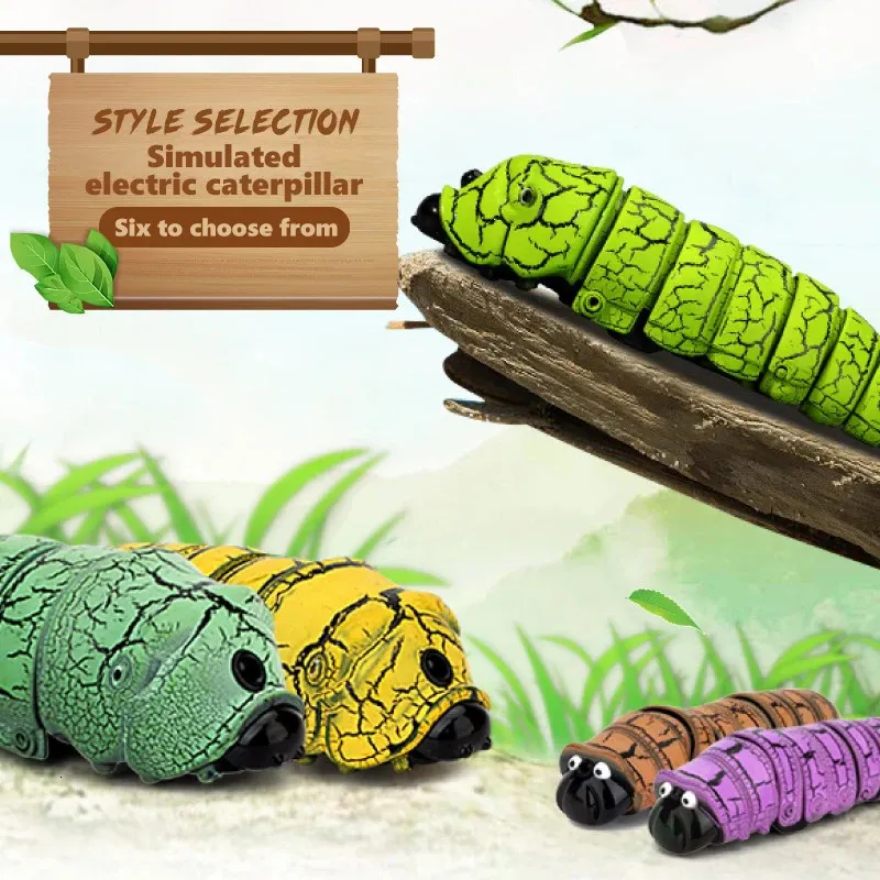 Simulation Carpenterworm Rc Robot Simulated Cute Animals Worm Remote Control Insects Toys for Kids Childrens Gifts 240417