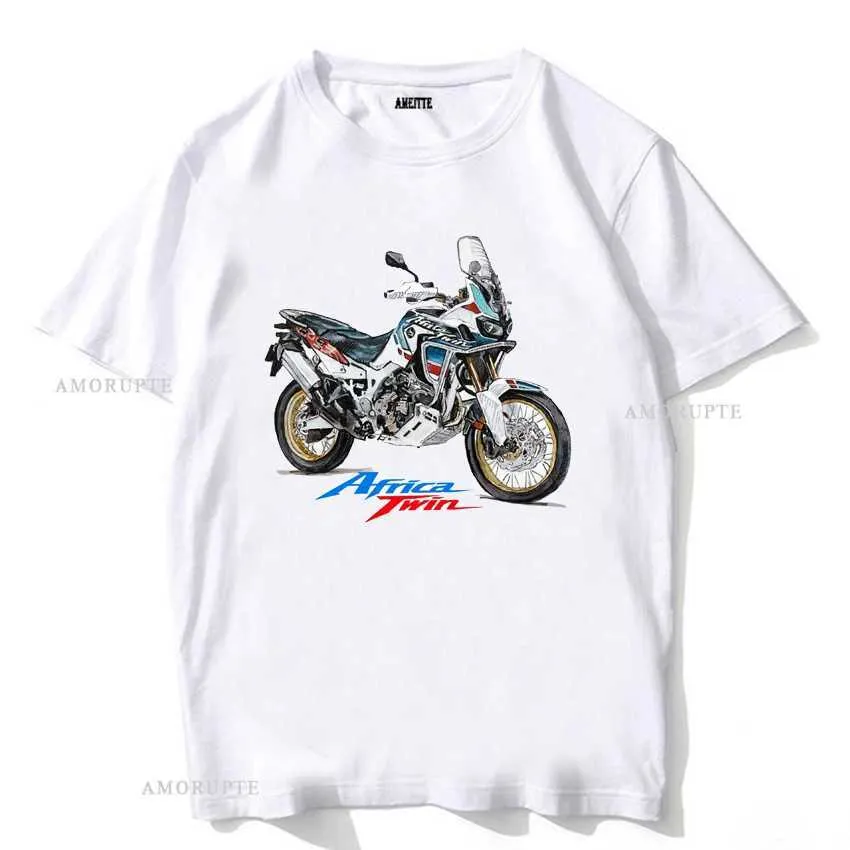 T-shirts voor heren Hon Africa Twin Crf1100 Motorfiets IM GS Adventure T-Shirt Men T-shirts Boy Rider kleding Mountains rijden Sport Casual TS T240425