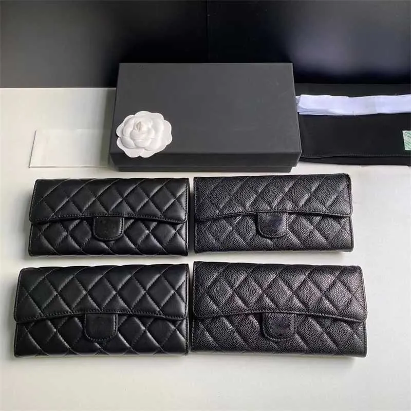 Fashions Totes Card Clutch Hands Bags Wallet Top Women Luxury Designer Holder Hand Quilted Bag S CF Flap Classic Lamb Skin Caviar Womens Black Pochette CC