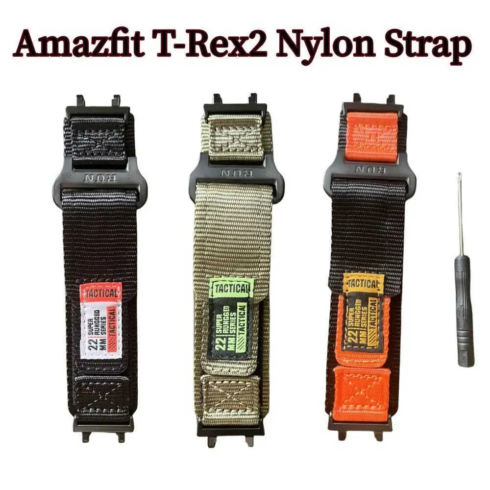 Oglądaj paski Huami nylonowe dla Amazfit T-Rex 2 Pro Pas dla Huami Amazfit T-Rex2 Sports Bransoletka Smartwatch Akcesoria 240424