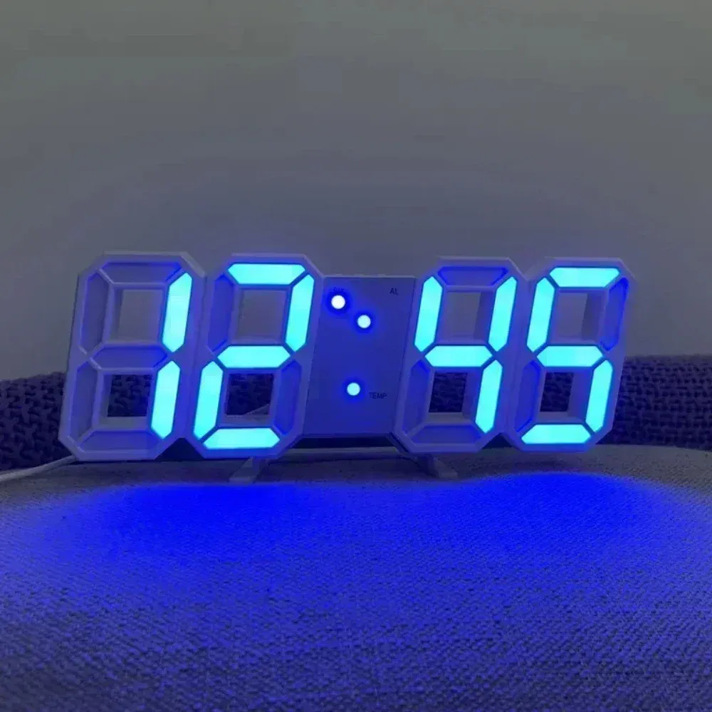 Relojes Reloj de pared digital Desk Reloj, despertador electrónico, decoración de la decoración del hogar moderno para la mesa del hogar de la habitación del hogar.