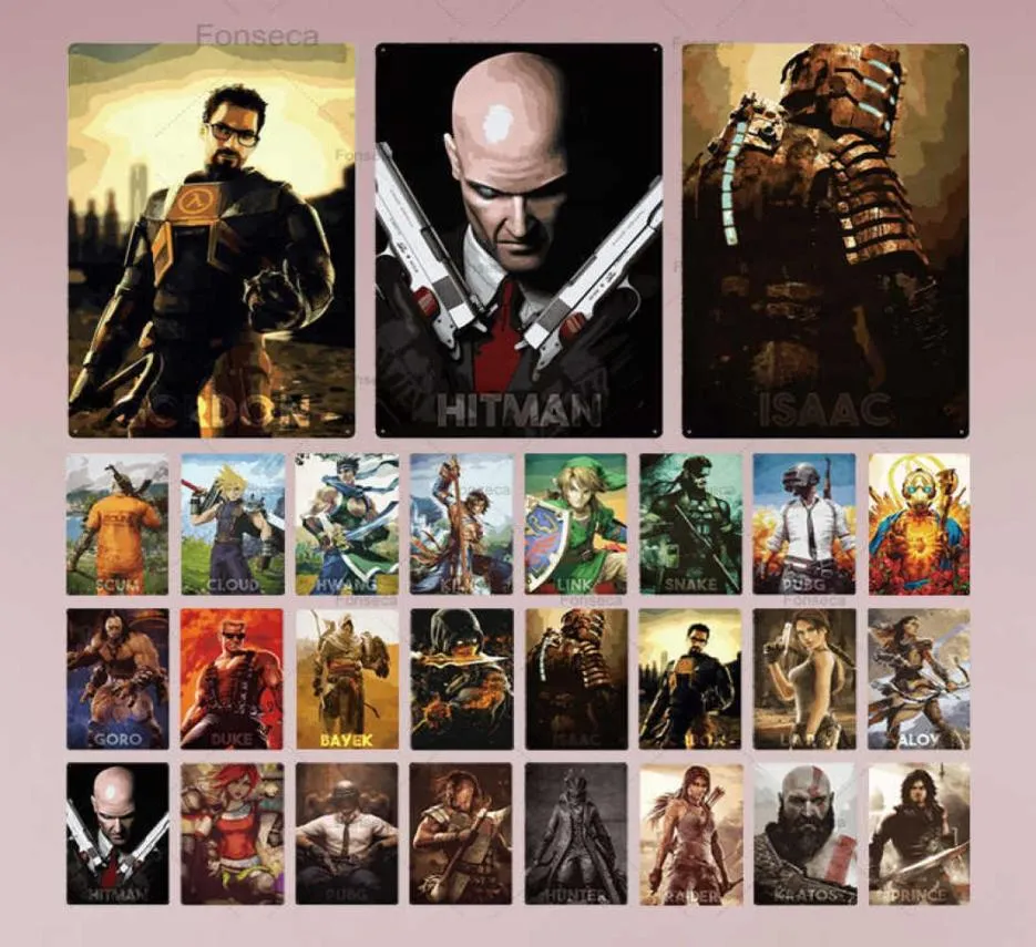 Game Metal Poster Plaque Metal Vintage Gamer Metal Sign Tin Sign Wall Decor for Game Room Man Cave Game Poster3685993