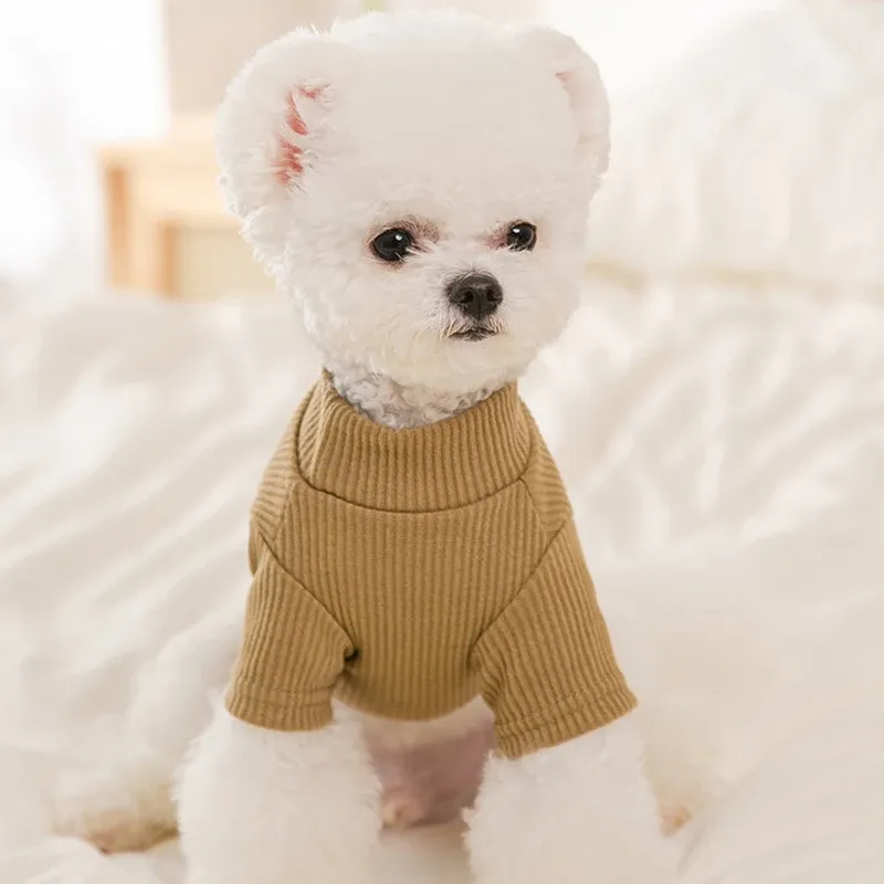Sweters Pet Dog Sweater Ubrania 2022 Nowe zimowe swetry szczeniaka do buldoga francuskiego Chihuahua Dachshund Małe medium psy ciepłe ubranie