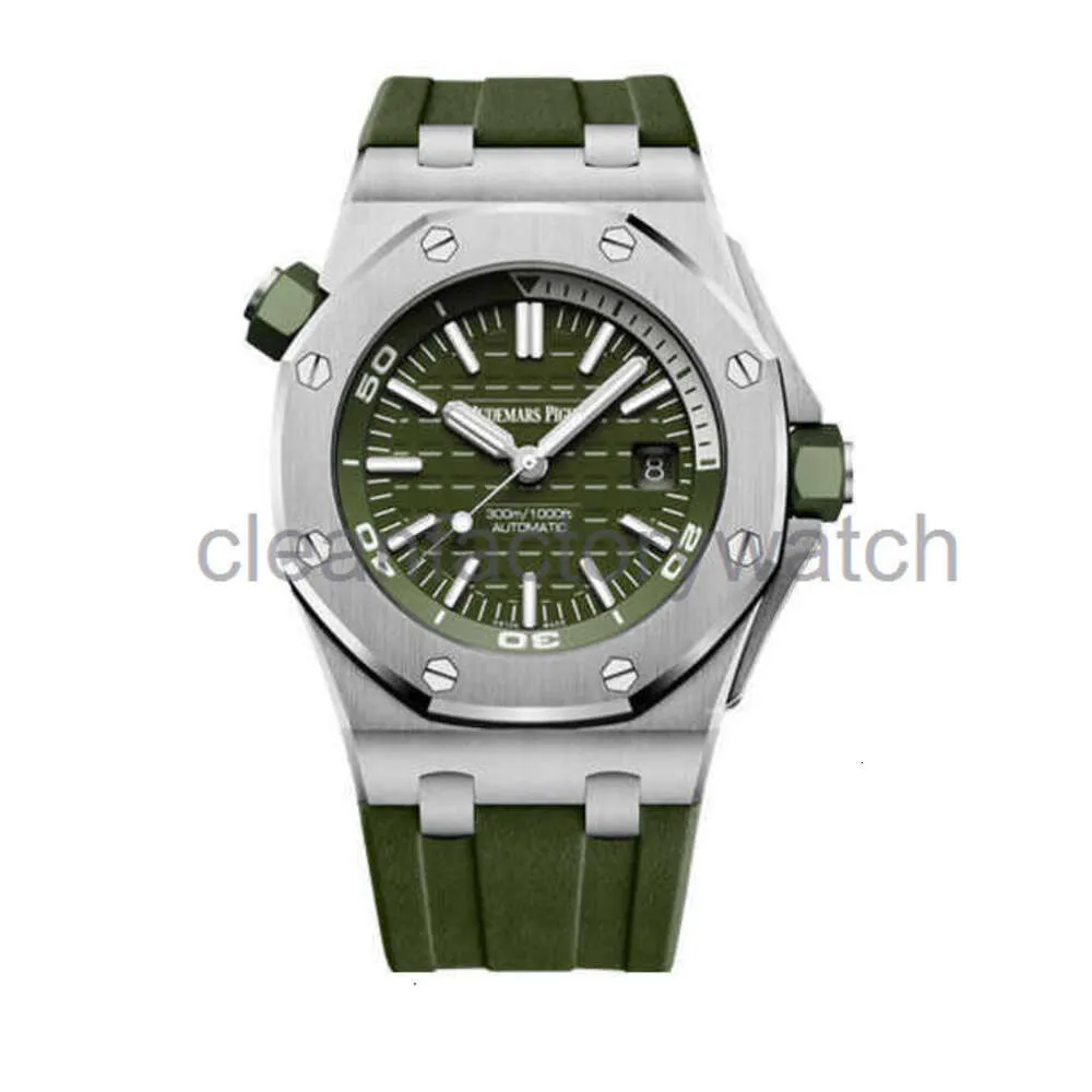 Piquet Luksusowy projektant audemar zegarki APSF Royals Oaks Na rękawostwo Seria Seria Seria Stalowe automatyczne mechaniczne męskie zegarek Zielony płyt