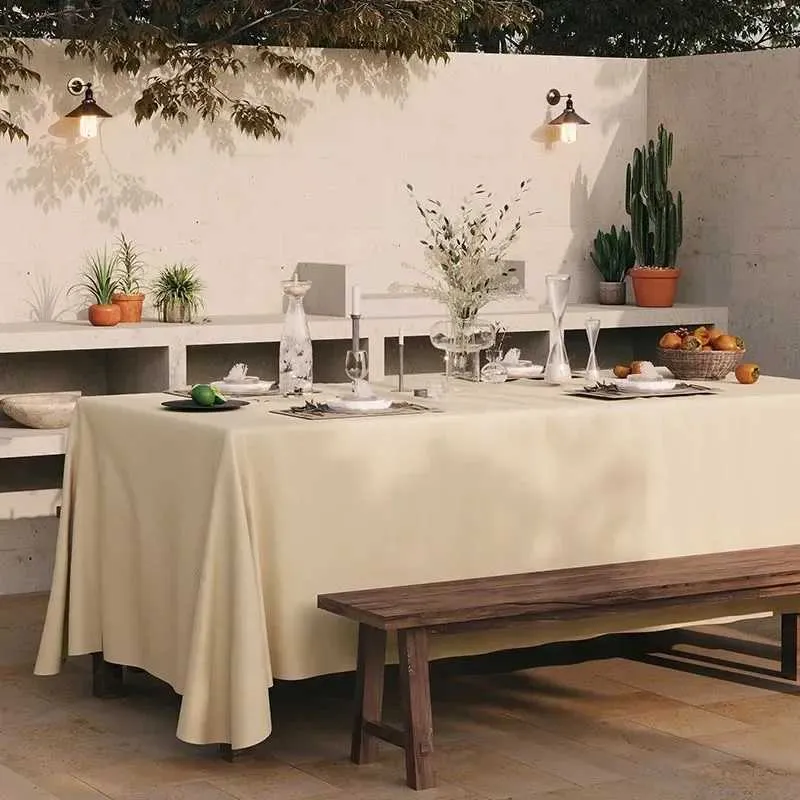 Masa bezi kalınlaşmış düz örgü Çin yüksek kaliteli masa örtüsü otel ve konaklama yemek masası kumaş konferans kapağı qxdan98 240426