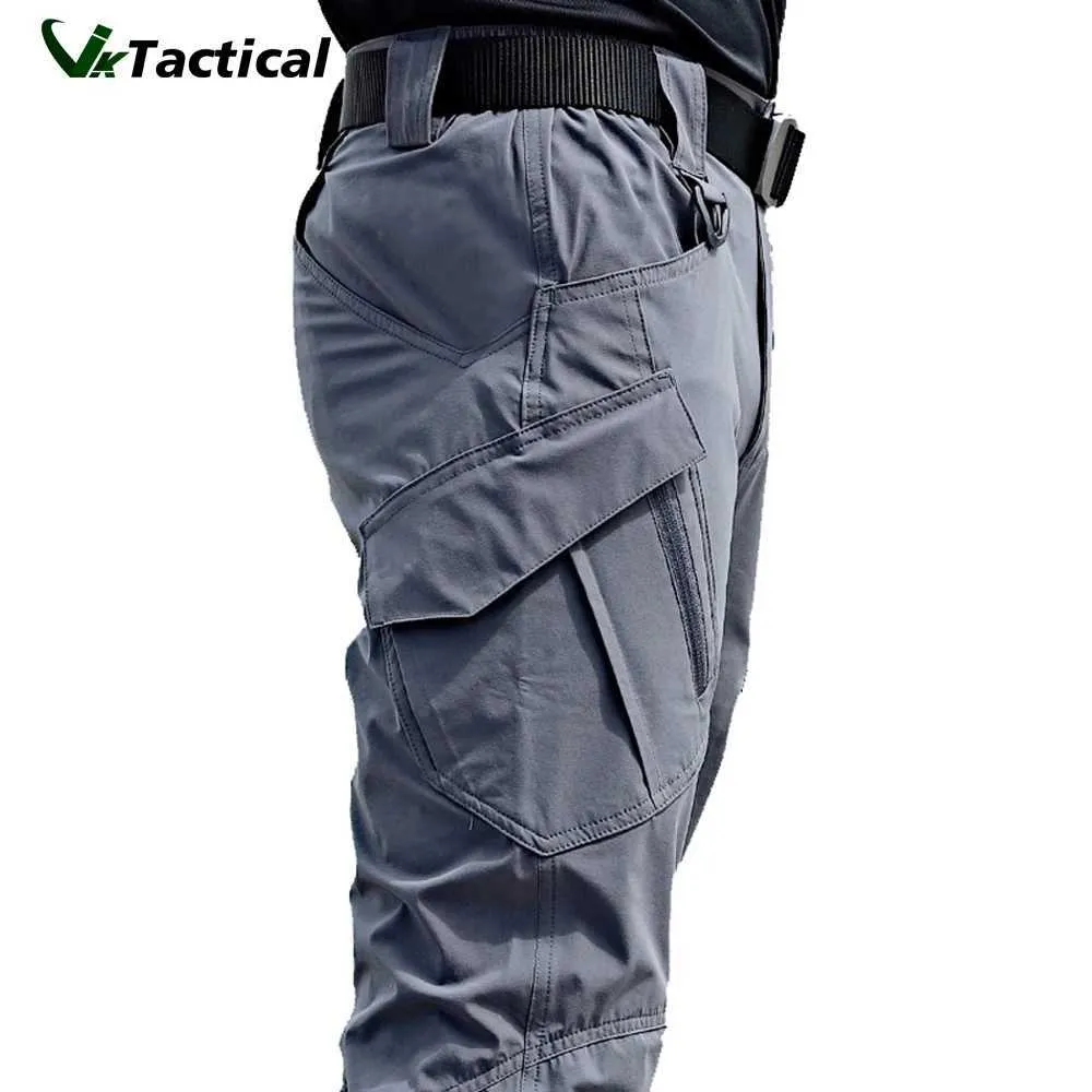 Herenbroek nieuwe heren tactische broek multi -pocket elastische militaire stad forens tactische broek heren ultra dunne vet vrachtbroek 5xll2404