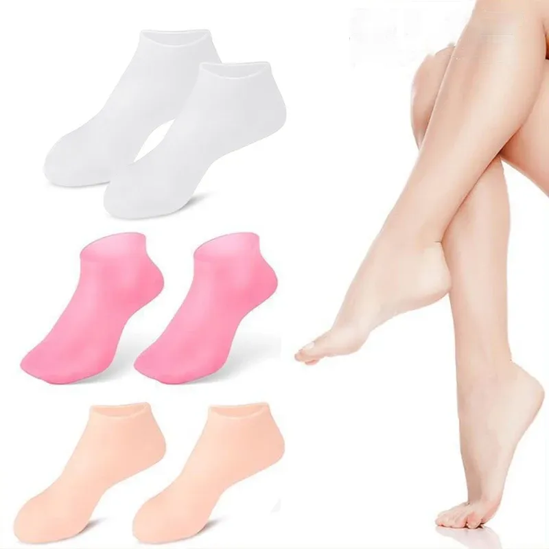 Werkzeug Spa Silikonsocken feuchtigkeitsspendende Gelsocken Peeling und Verhinderung von Trockenheit, die abgestorbene Haut entfernen