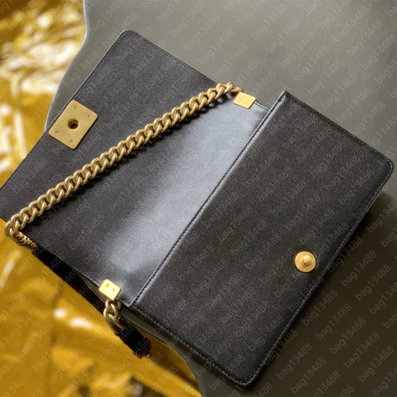 ミラー品質の高級クロスボディデザイナーボーイバッグキルティングクラッチクラシック女性サマーサマー夏の本物のレザートートバッグハンドバッグショルダーファッションウォレットチェーンブラック財布
