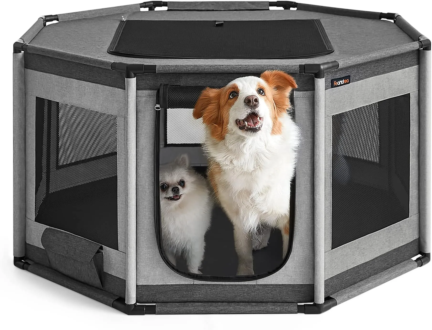 Amazon Animaze Dog Crate Feandrea XL Dog Playpen With Gate: In 112x112x76 Cm