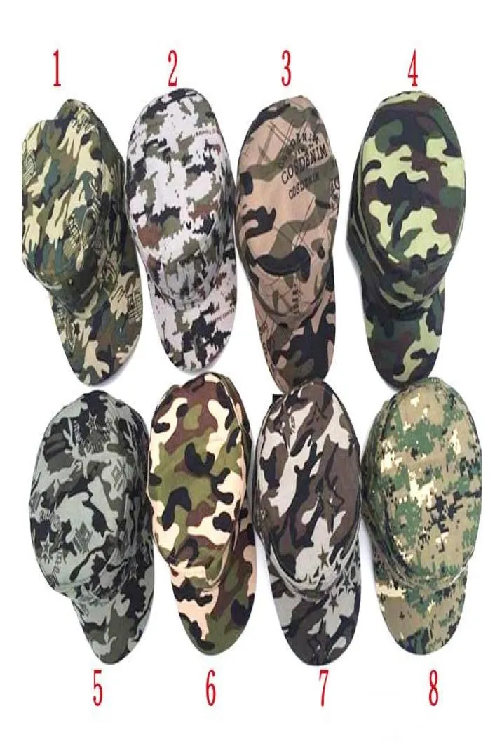 8Color Men and Women Safe Fashion Camouflage Baseball Cap Solglasögon Ladies Men039S Uniforms Cap Hat M0058201065