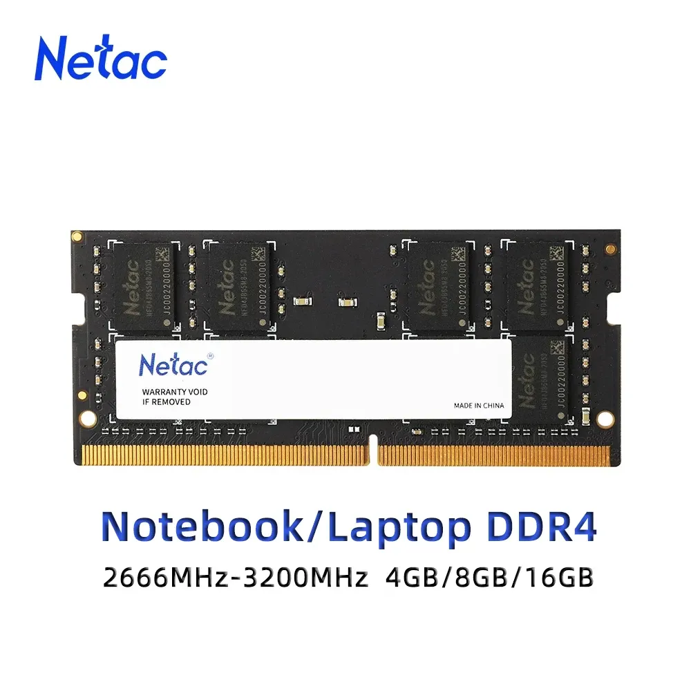 Rams Netac DDR4 DDR3 RAM 16 GB 8 GB 4 GB Memoria Ram 1600 MHz 2666 MHz 3200 MHz Speicher Sodimm DDR für Laptop -Notizbuch