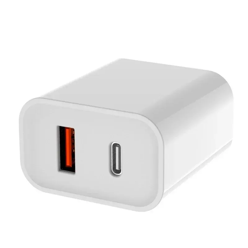 QC/PD Dual Fast Lades Mobiltelefon Ladegerät Dual Port Ladegerät Direkte Gebühr für Apple Android -Ladevorgaberadapter