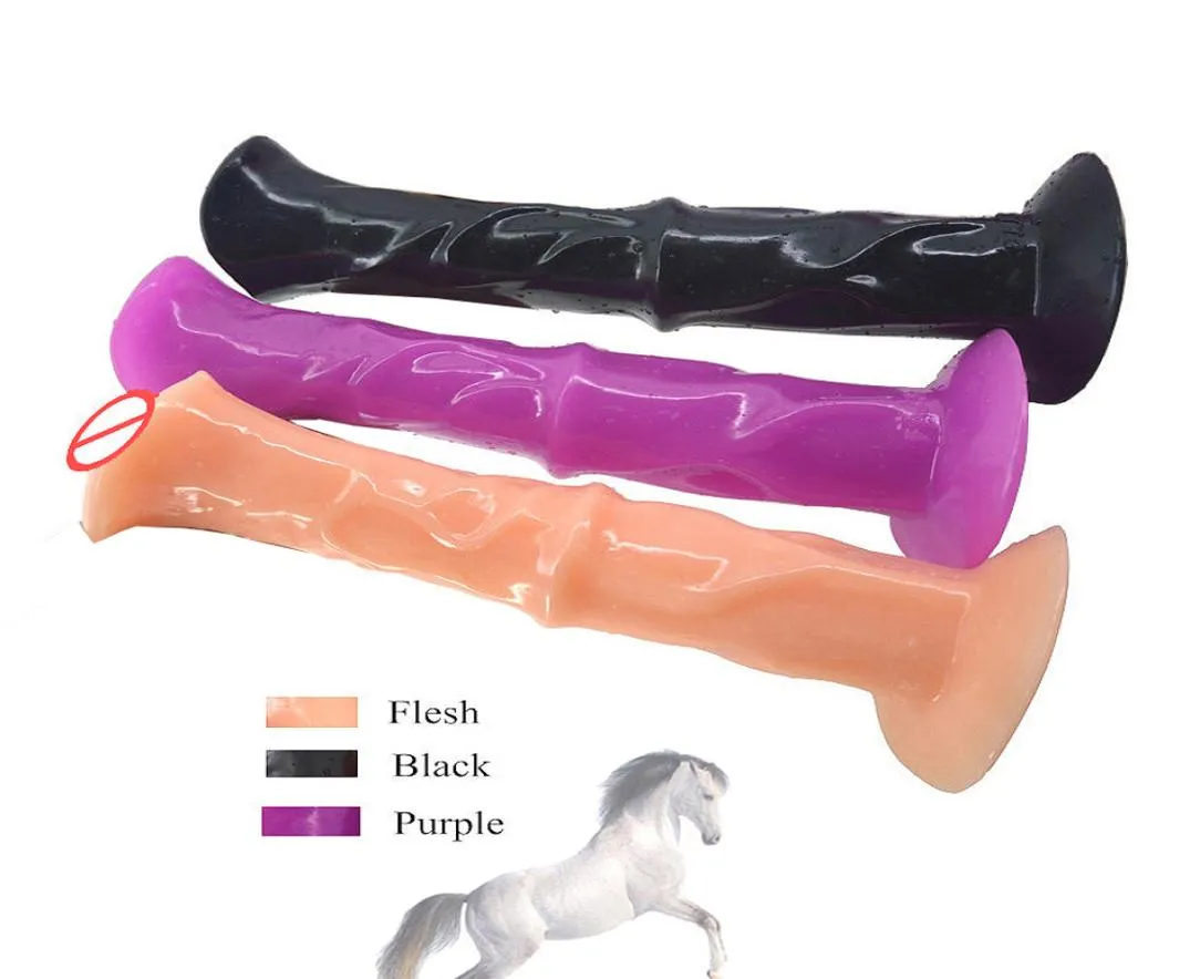 Huge Horse Dildo Extreme Animal Dildos Realistic Phallus Large Penis Flexible Strong Big Dick Sex Toys For Women1440375