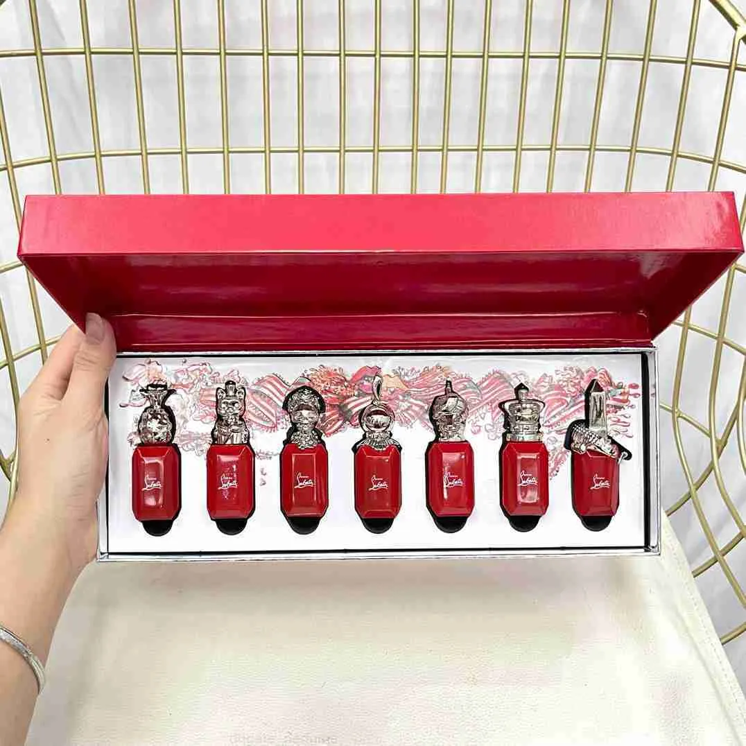 C L -Duft -Parfüm für Lady 9ml*7pcs/Set Red New Year Box Mini Parfum Travel Bond Parfüm Set mit langlebig riechend qualitativ hochwertig 2023 Neuankömmlinge