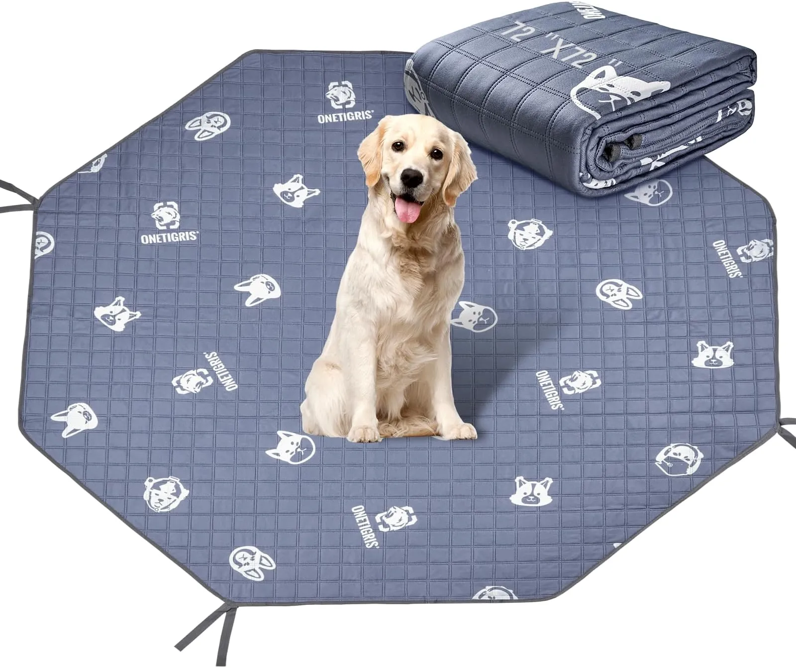 2-Pack Washable Dog Pee Pads, Reusable Puppy Training Pads with Straps  Grip Dots 24