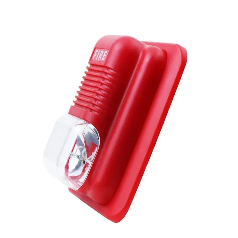 Nytt brandlarm Horn 119 Fire Alarm LED Flashing Light Siren 12V 24V Fire Sound and Light Alarm For Fire Alarm Horn