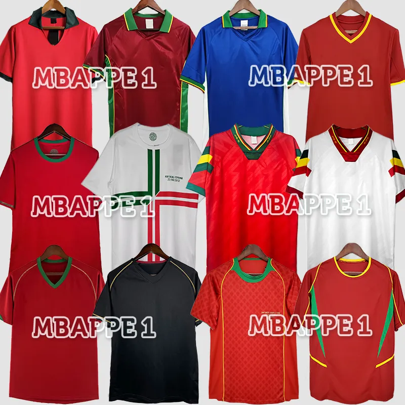 Retro Soccer Jersey Portugals 1966 1972 1969 1996 1997 1998 2000 2002 2004 2006 2012 98 12 16 17 Figo Ronaldo Football Shirt Vintage Costa Pepe Nuno Gomes Deco Nani