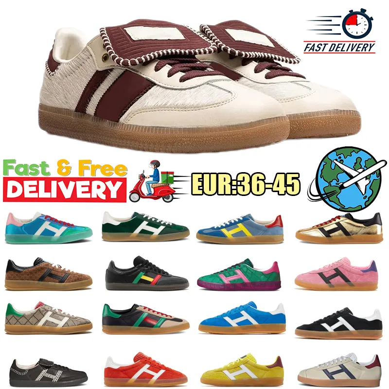 2024 Designer vegan shoes original casual shoes leopard black white gum wales bonner mens womens outdoor sneakers sports trainers low price 36-45