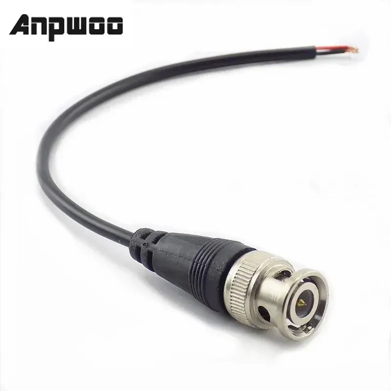ANPWOO 1Pc BNC Male Connector to Female Adapter DC Power Pigtail Cable Line BNC Connectors Wire For CCTV Camera Security System