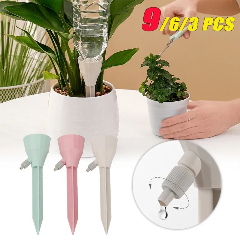 KITS 3/6/9PCS Sistema de irrigação de gotejamento ajustável Plantas externas em vasos externos Selfflowing Spikes de água de jardinagem Ferramentas de jardinagem