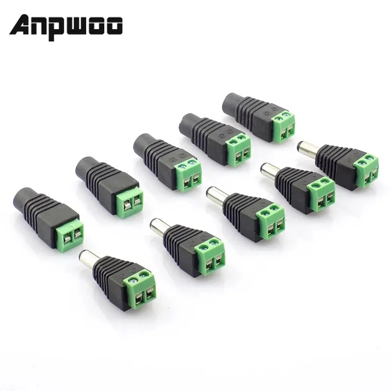 Anpwoo Koncentracyjny CAT5 do BNC DC Power Male Jack Plug DC DC Kobiet Złącze Adapter AV BNC UTP dla kamery CCTV wideo Balun