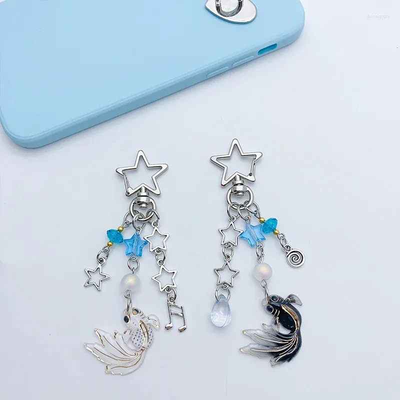 Keychains Handmade Koi Fish Phone Charm Y2K Keychain For Bag Decoration Gift