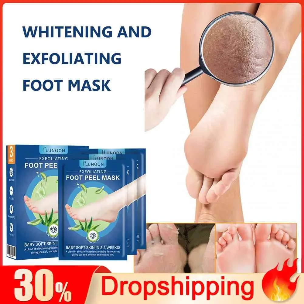 Werkzeug natürliche Füße Maske Socken Anti -Crack -Peeling -Absätze Fußmaske nähren feuchtigkeitsspendende tote Hautentferner für Körperpflege Kosmetik