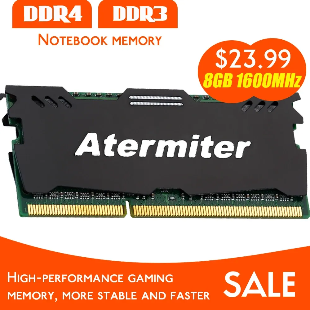 Rams Atermiter DDR2 DDR3 DDR4 PC3 PC4 16GB 8GB 4GB 2GBラップトップRAM 1066 1333MHz 1600 2400 2666 2133 DDR3L SODIMMノートブックメモリRAM