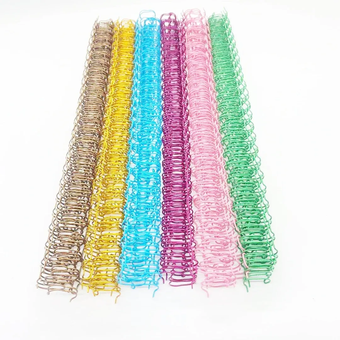 Notepads 100pcs 9,5 mm 2: 1 metallo yo coil coil coil binding boil bobine taccuino anello molla anello di rilegatura A4 leganti a doppio filo rilegatura