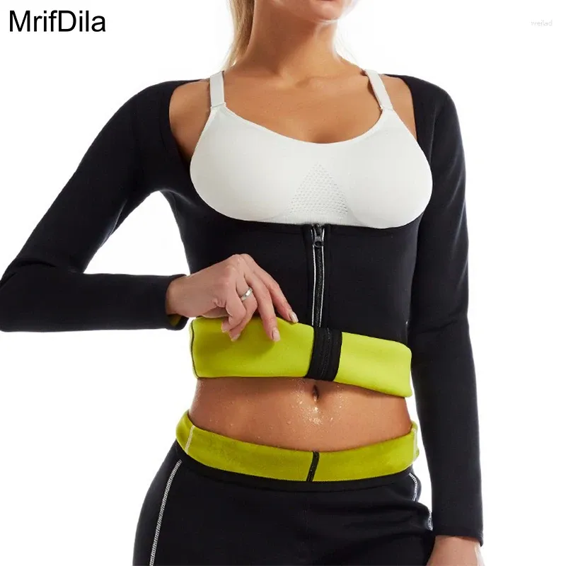 Shapers feminino mrifdila neoprene sauna colete treinador de cintura suor Slim Fit Corset Body Shaper com zíper para perda de peso Tank Top Women