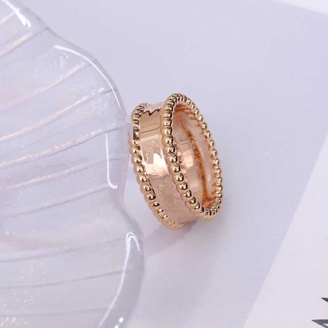 Brand V Gold grossa platada 18k Mijin caleidoscópio Signature Clover Ring personalizado