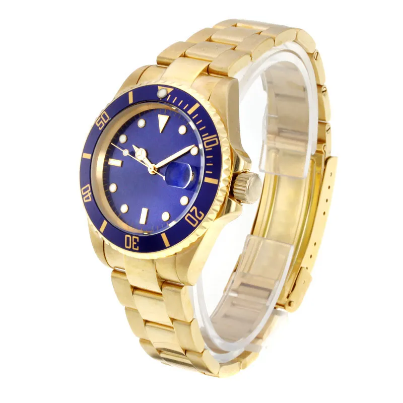 Designer orologi da uomo orologi da uomo aaa lussuoso orologio da uomo di lusso orologio oro oro automatico di alta qualità con quadrante blu e gambe orologio da 40 mm con scatola