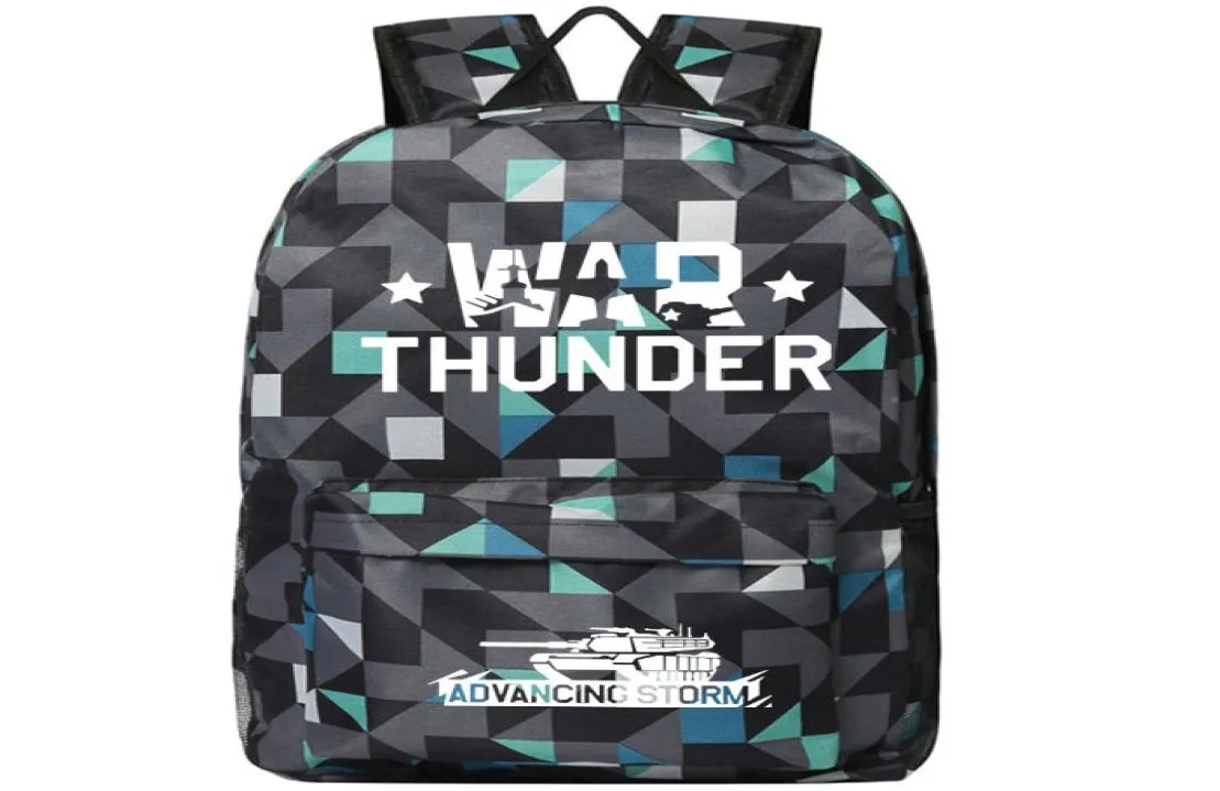 War Thunder sac à dos Planier Tank Game Daypack Cool Schoolbag Bag Leisure Rucksack Sport School Sac Outdoor Day Pack5604439