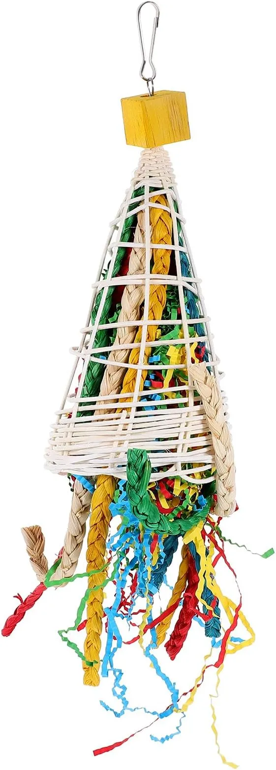 Chewable Parrot Foraging Toys - Bird Cage Hanging Plaything for Parrots ...