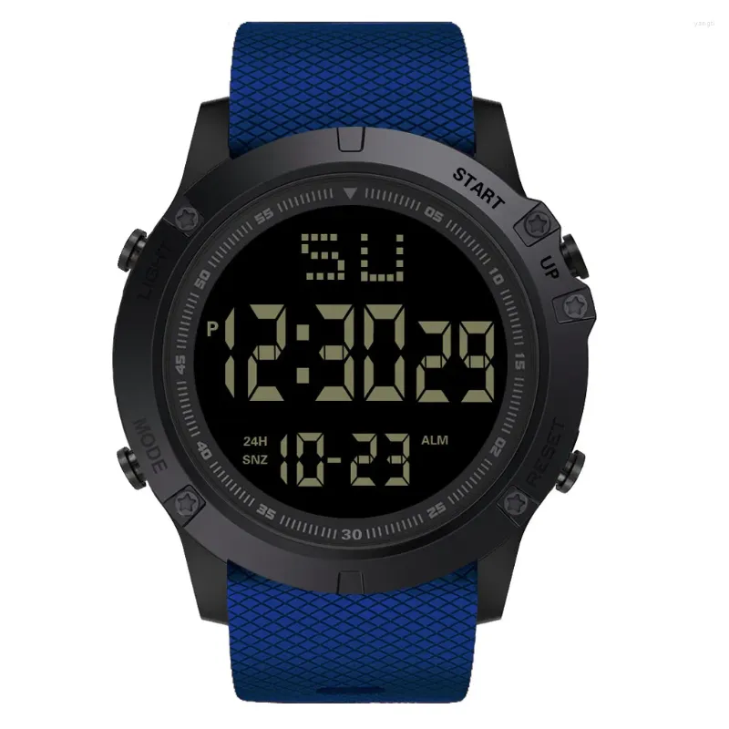 Relvadores de pulso Os homens da moda lideraram a data digital Sport Military Rubberz Quartz assistir Alarm à prova d'água RELOJES RAROS ORGINALES HOMBRES