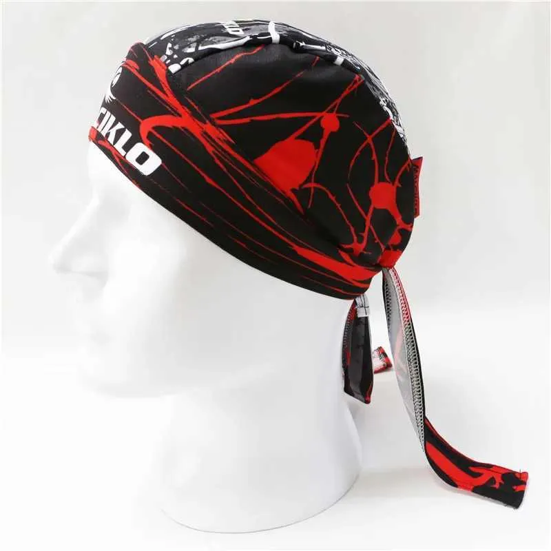 Bandanas Durag Women Skull Bike Pirate Hat Ciclismo Bike Nekuar Bandanas Anti Sweat UV UV Sports Pałąk głowa Salia 240426