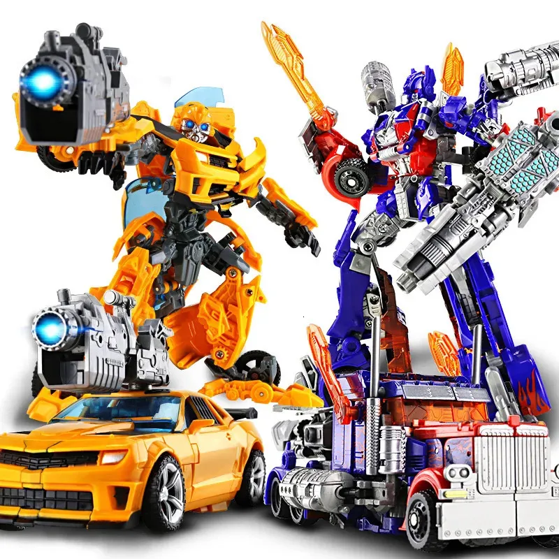 Cross Border Transformer Toy Model Car King Kong Robot Human Hornet Dinosaur Wire Rope Hand Toys For Children Holiday Gifts 240417