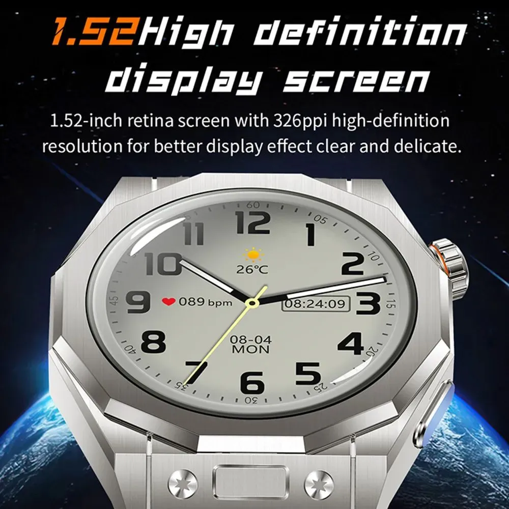 Z83 MAX GPS SmartWatch Circular AMOLED Screen Full Touch Stainless Steel Smart Bracelet Temperature Heart Rate Monitor SmartWatch