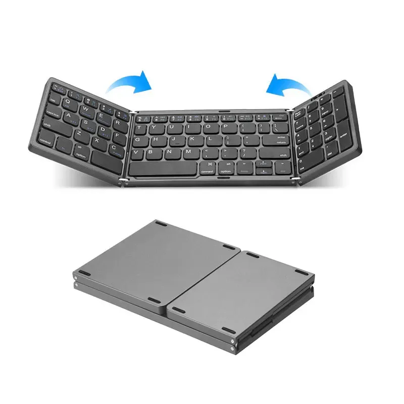 Claviers pliant Bluetooth Wireless Keyboard pliable pliable Nupad Number Pad pour Tablet PC d'ordinateur Windows Android IOS, etc.