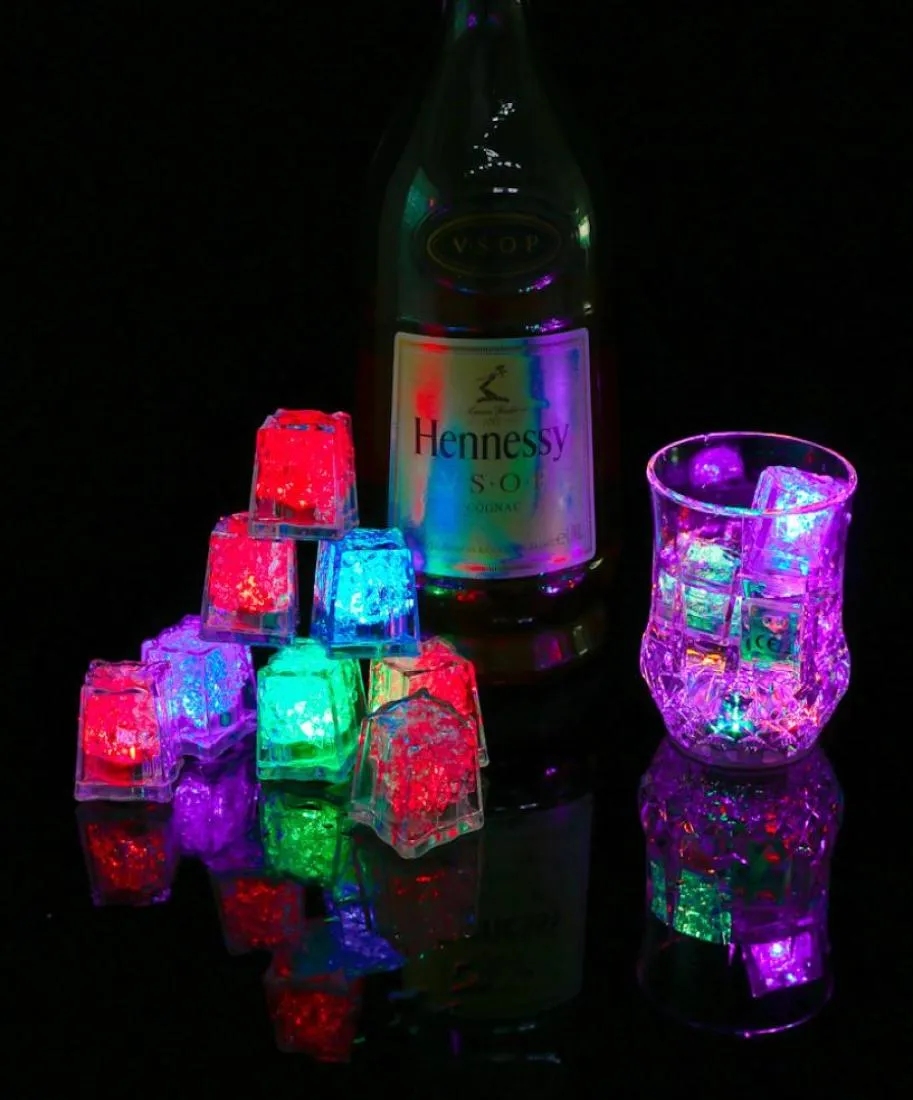 LED Ice Cubes Bar Flash Auto Change Crystal Cube Octactive Lightup 7 색상 낭만적 인 파티 웨딩 XMAS 선물 KD14296888