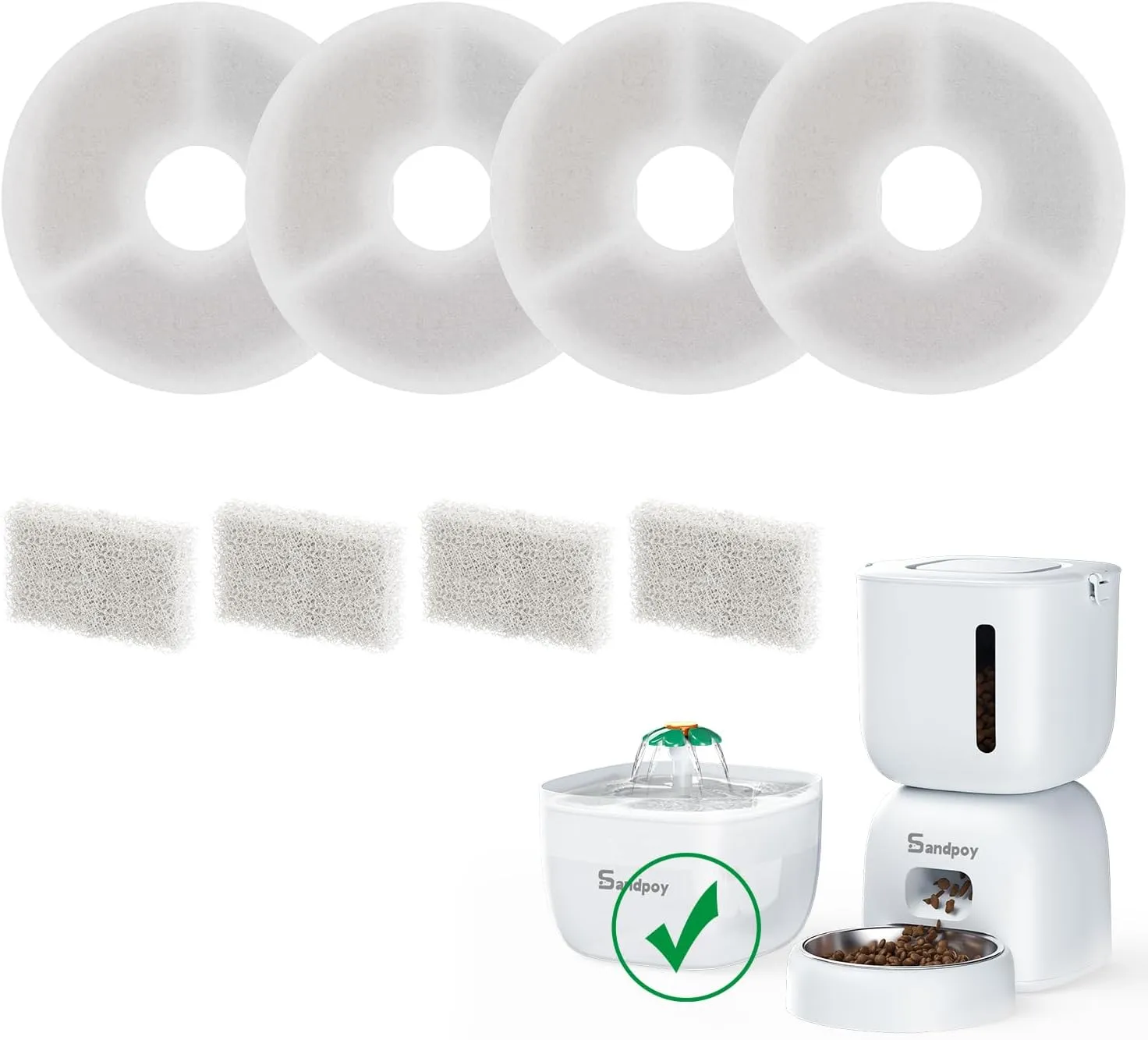 thumbnail image 2 of PET STANDARD Cat Water Fountain Filters - 12 Pack Replacement For PETLIBRO PLWF003 2 of 12